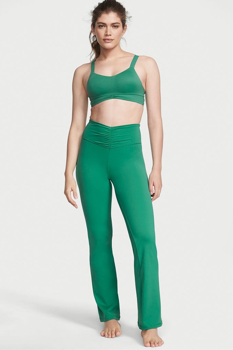 Victoria\'s Secret Love Cloud Ruched Flare Legging Verde | 281305AGN