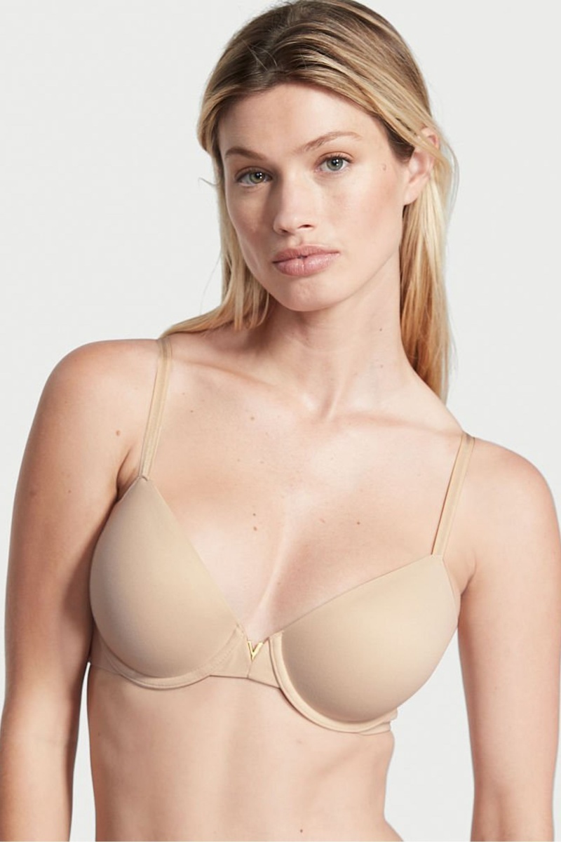 Victoria\'s Secret Love Cloud Smooth Bra Champagne Nude | 293074JKE