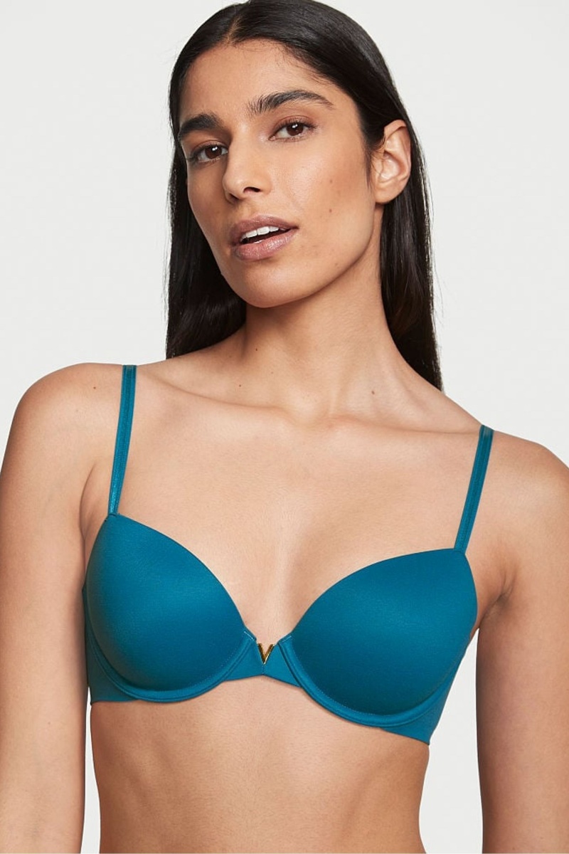 Victoria\'s Secret Love Cloud Smooth Lightly Forro Demi Bra Azules | 836420HLO