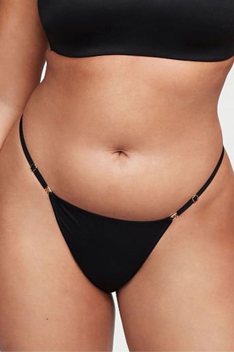 Victoria\'s Secret Love Cloud Smooth Tanga Panties Negras | 259840QEX