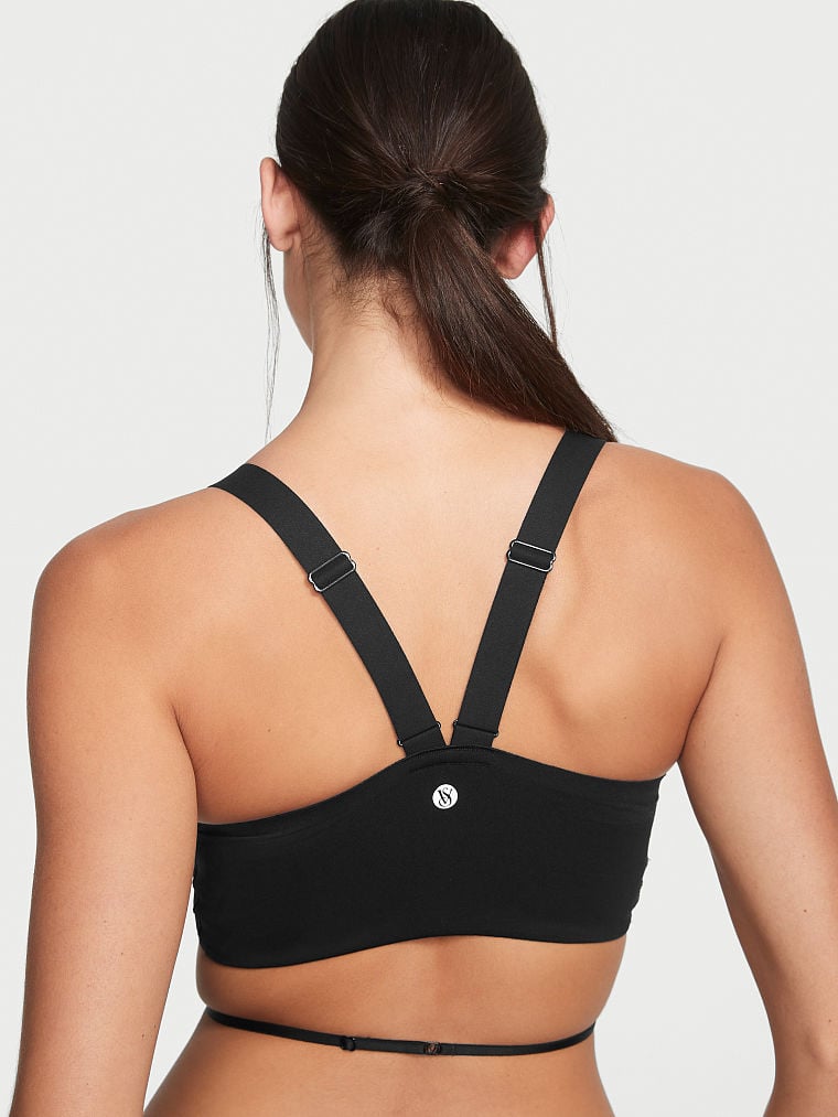 Victoria's Secret Love Cloud Tiras Ruched Sports Bra Negras | 156204BVI