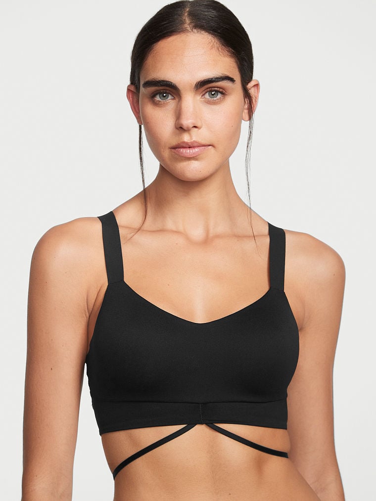 Victoria\'s Secret Love Cloud Tiras Ruched Sports Bra Negras | 156204BVI