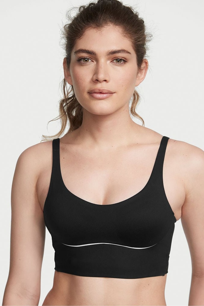 Victoria\'s Secret Medium Impact Tiras Back Sports Bra Negras | 230416MLJ