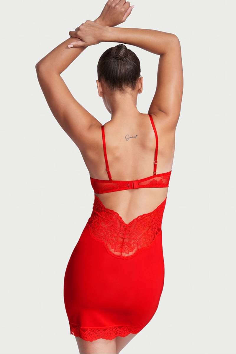 Victoria's Secret Modal Encaje Mini Slip Rojas | 653079CPB