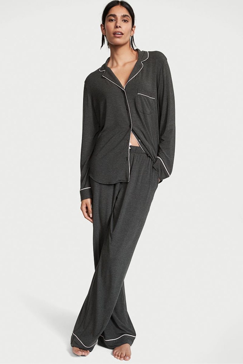 Victoria\'s Secret Modal Long Pyjamas Gris | 257630MTQ