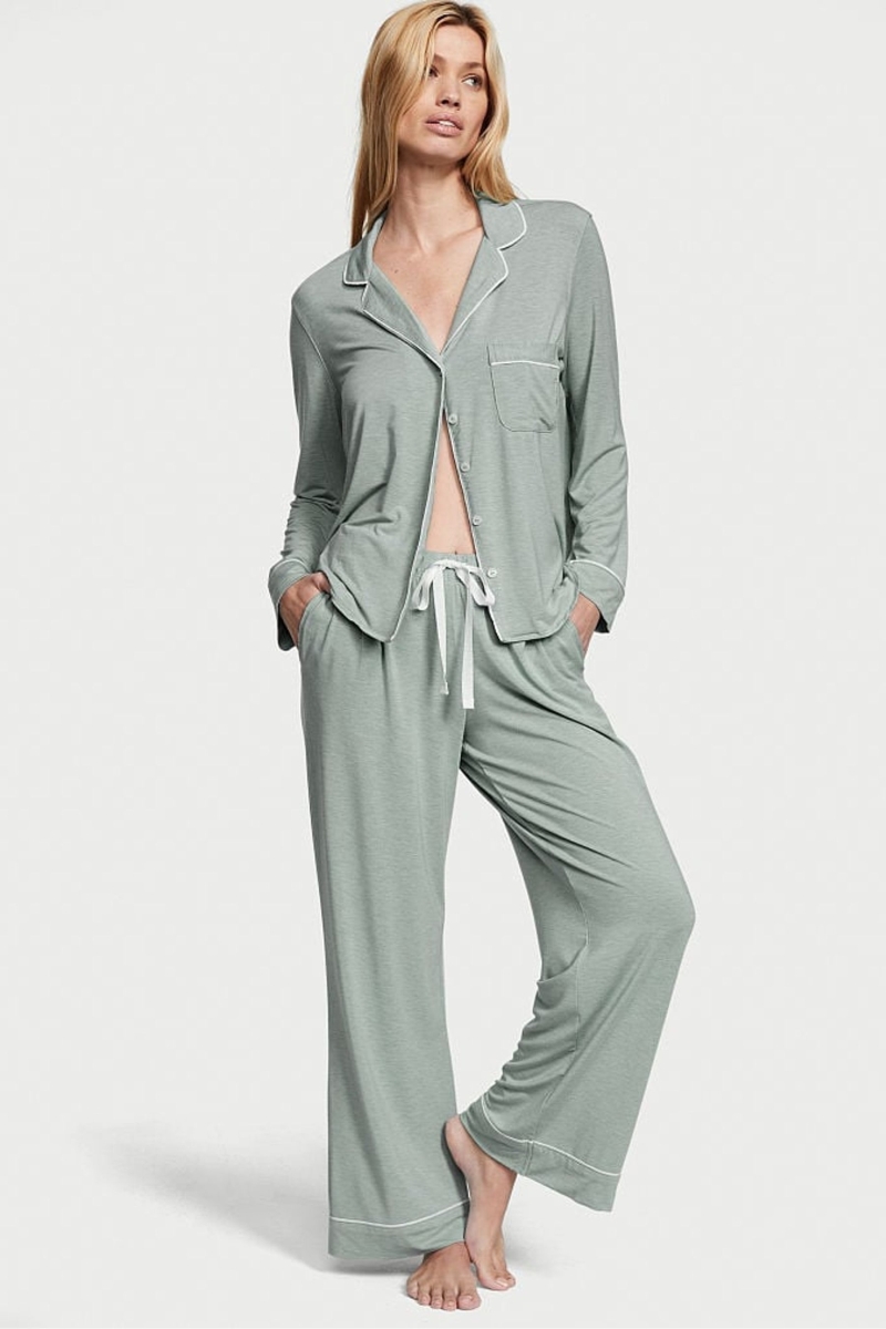 Victoria\'s Secret Modal Long Pyjamas Gris | 689571DKI