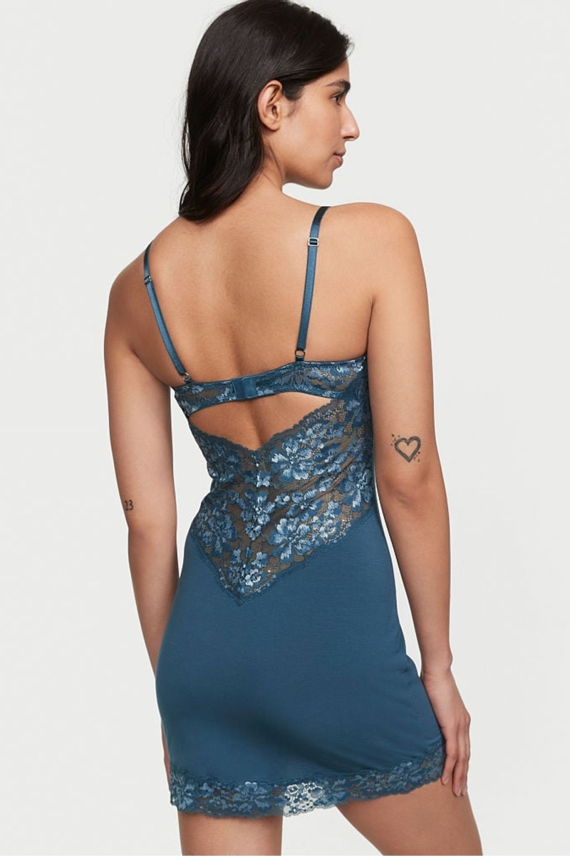 Victoria's Secret Modal Slip Vestido Azules | 087294ANM