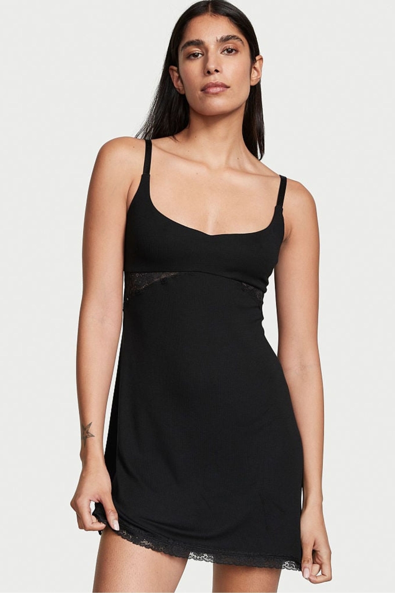 Victoria\'s Secret Modal Slip Vestido Negras | 743126KST