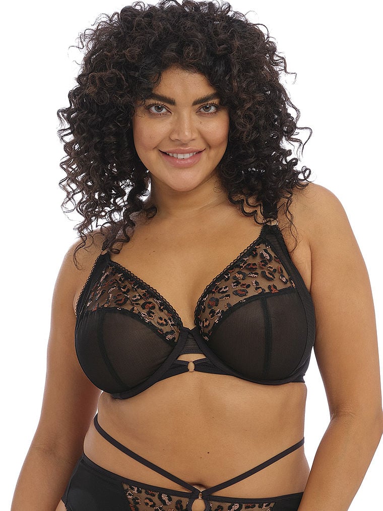 Victoria\'s Secret Namirah Embroidered Underwire Plunge Bra Negras | 081293CHA