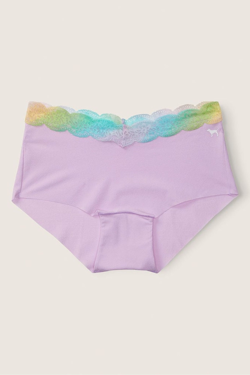 Victoria\'s Secret No-Show No-Show Boyshort Panties Misty Lilac With Gradient Lace | 940358CHA