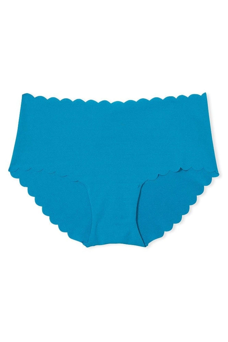 Victoria's Secret No Show Scallop Hipster Panties Azules | 901354YWL