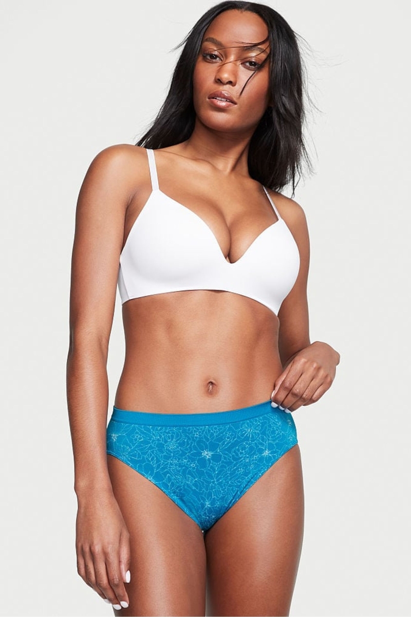 Victoria\'s Secret No Show Seamless Bikini Panties Azules | 059431JSH