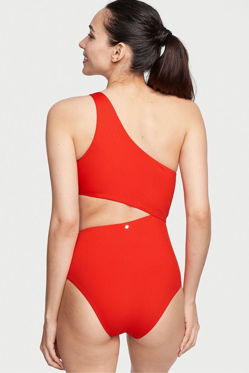 Victoria's Secret One Shoulder Swimsuit Rojas | 945137SXR