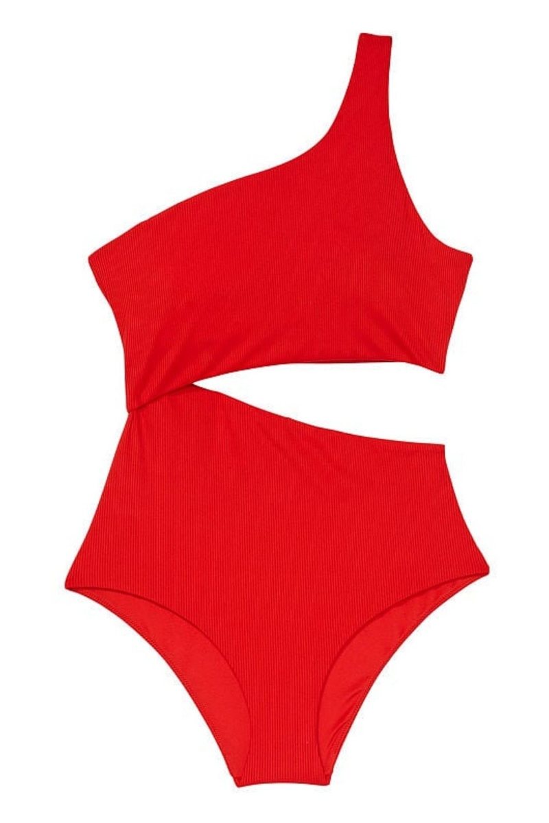 Victoria's Secret One Shoulder Swimsuit Rojas | 945137SXR