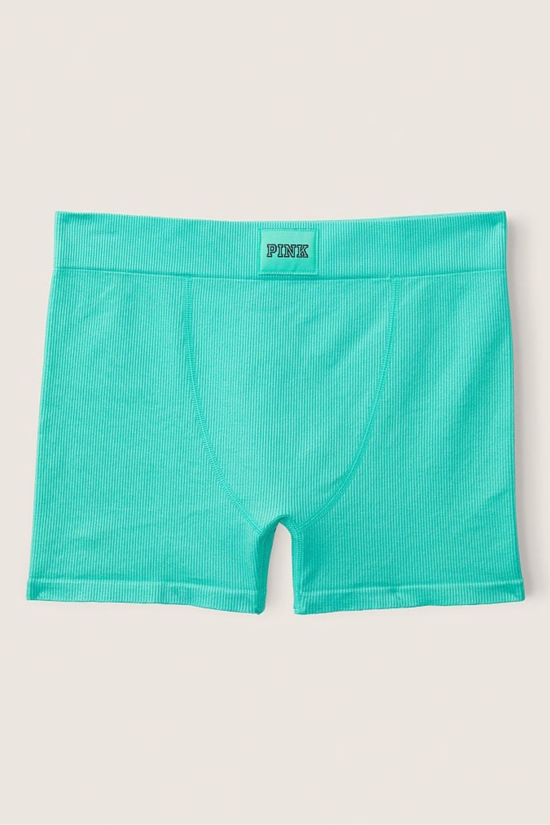 Victoria\'s Secret Period Pants High Cintura Rib Seamless Boxer Brief Verde | 615207IKY