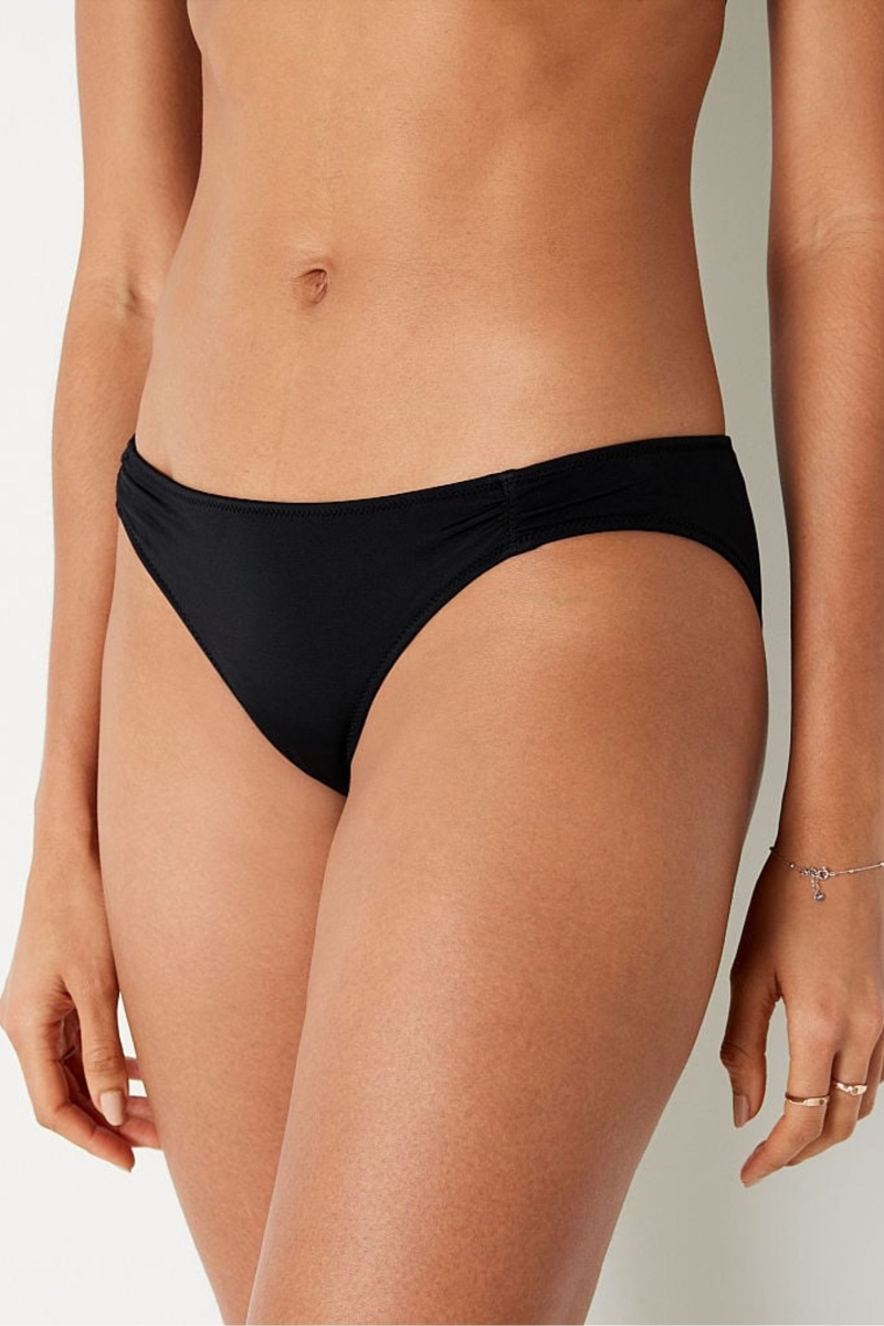 Victoria's Secret Ruched Front Bikini Bottoms Negras | 346812IGW