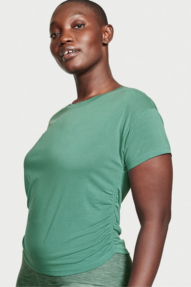 Victoria\'s Secret Ruched Modal T-Shirt Verde | 319502WJC