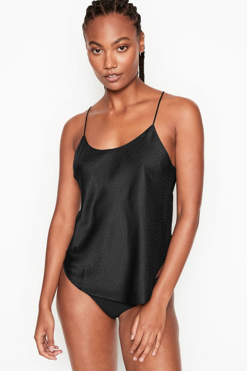 Victoria\'s Secret Satin Racerback Cami Pyjama Top Negras | 419275AIS