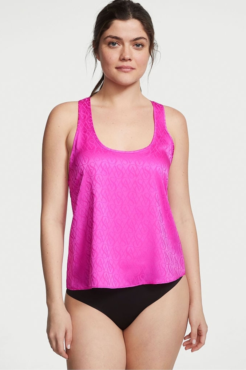 Victoria\'s Secret Satin Racerback Pyjama Top Rosas | 826154AQR