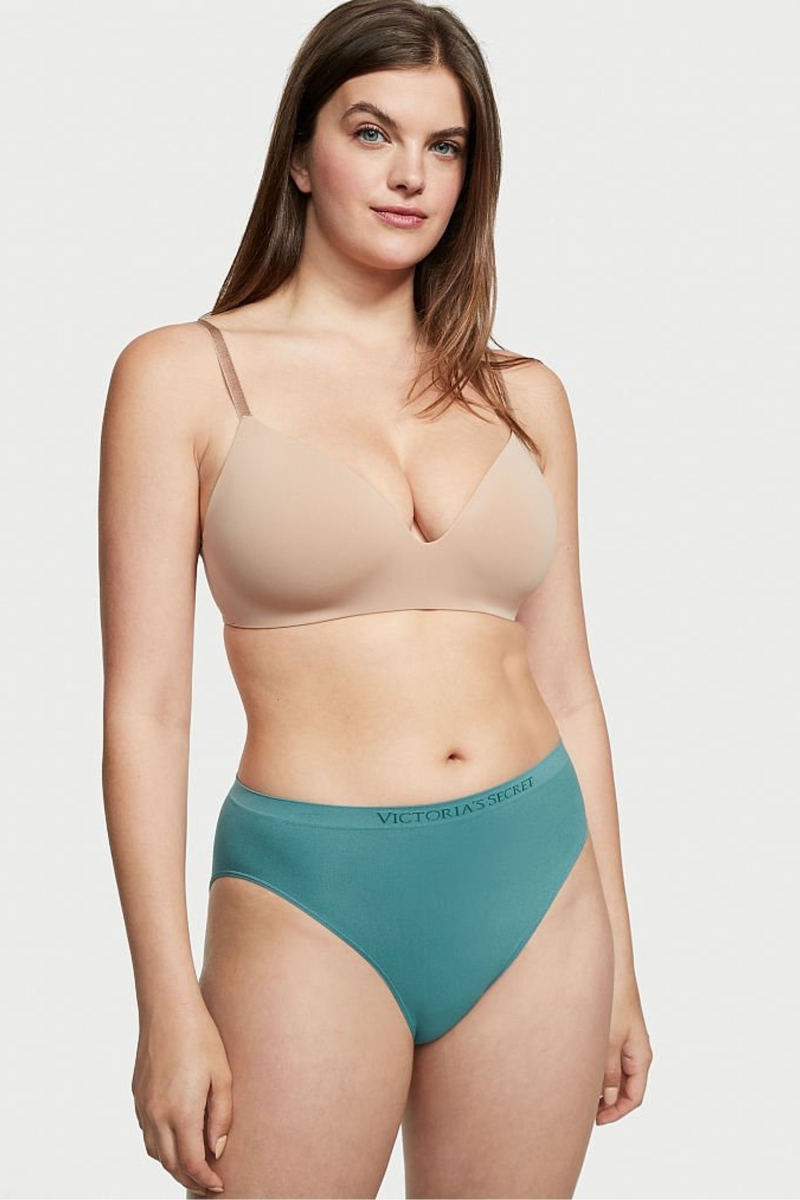 Victoria\'s Secret Seamless Bikini Panties Verde | 395481THB