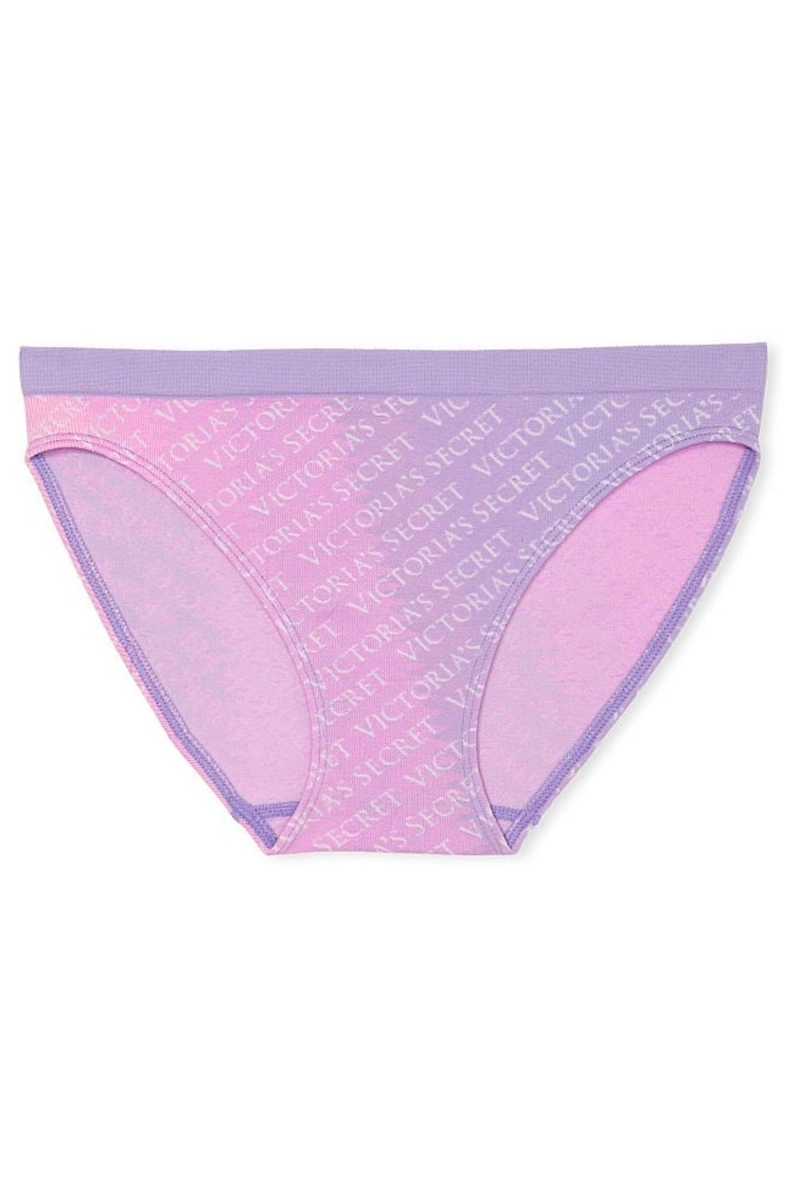 Victoria's Secret Seamless Bikini Panties Moradas | 520749UYJ