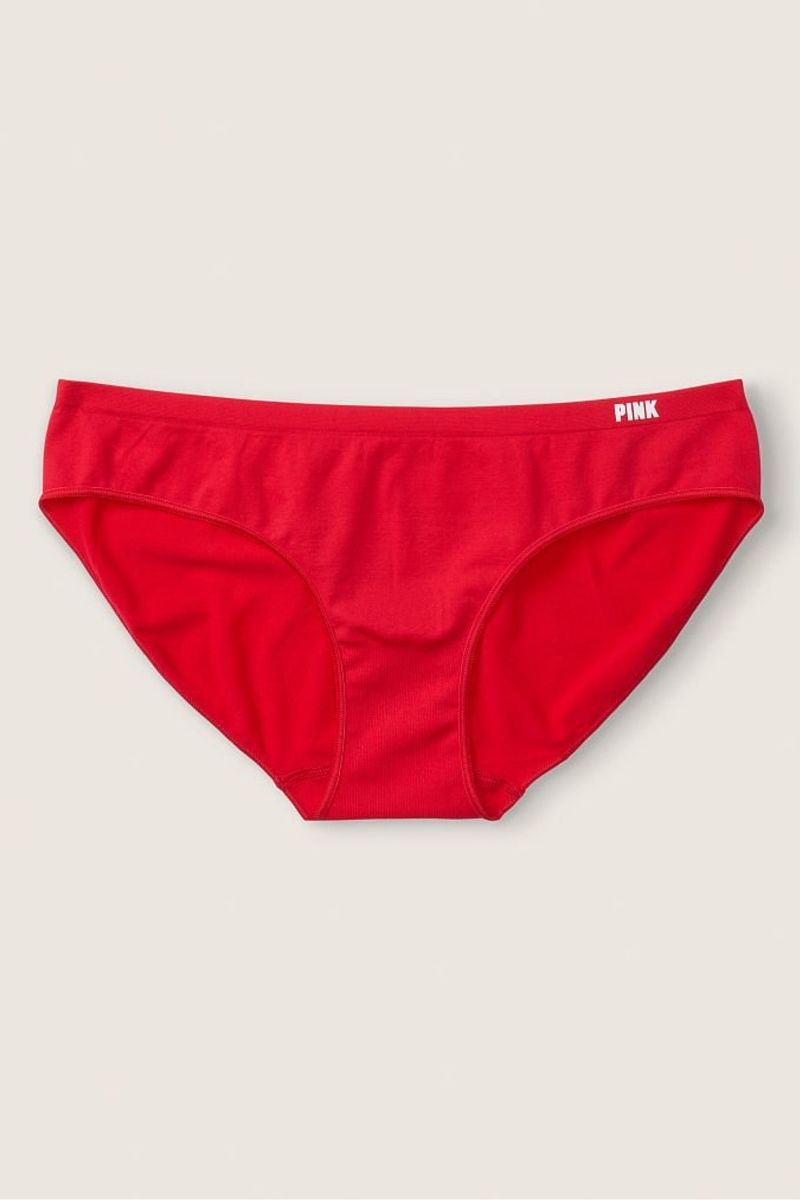 Victoria\'s Secret Seamless Bikini Panties Rojas Rojas | 918036XGE