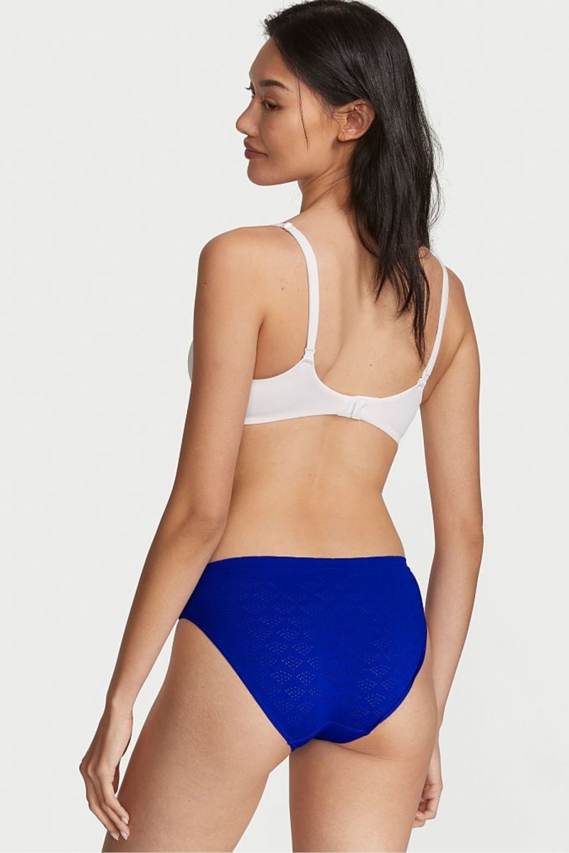 Victoria's Secret Seamless Bikini Panties Azules | 985604WRJ