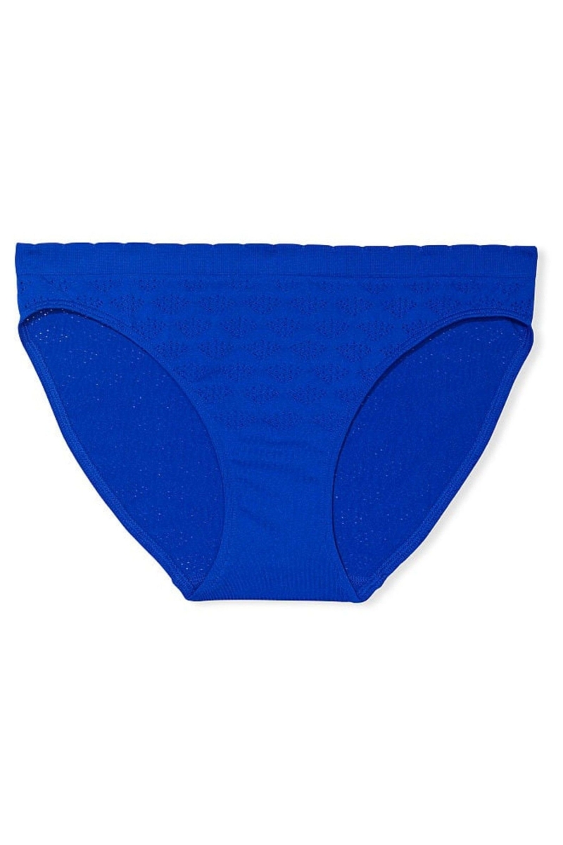 Victoria's Secret Seamless Bikini Panties Azules | 985604WRJ