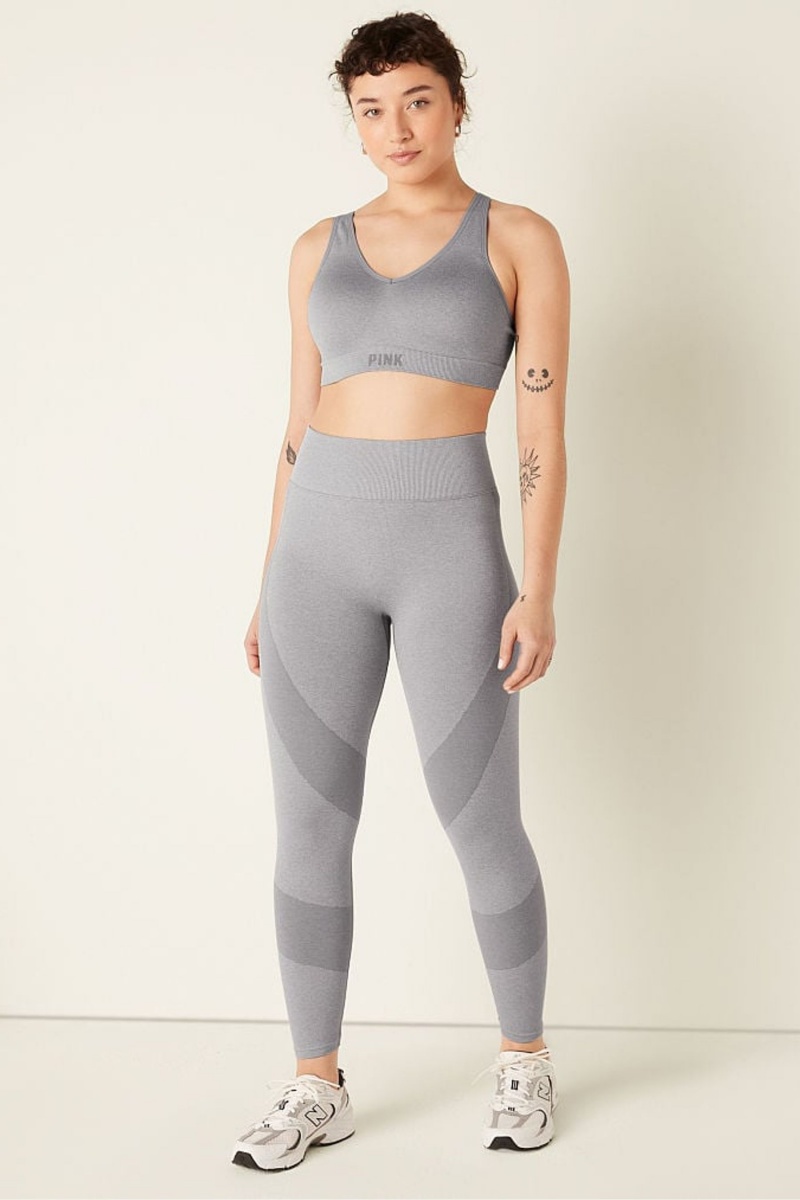 Victoria's Secret Seamless High Cintura Legging Gris | 612837PZN