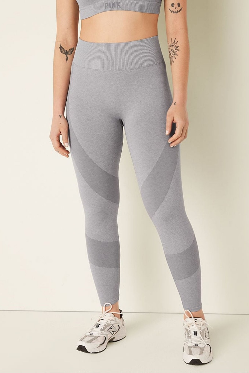 Victoria\'s Secret Seamless High Cintura Legging Gris | 612837PZN