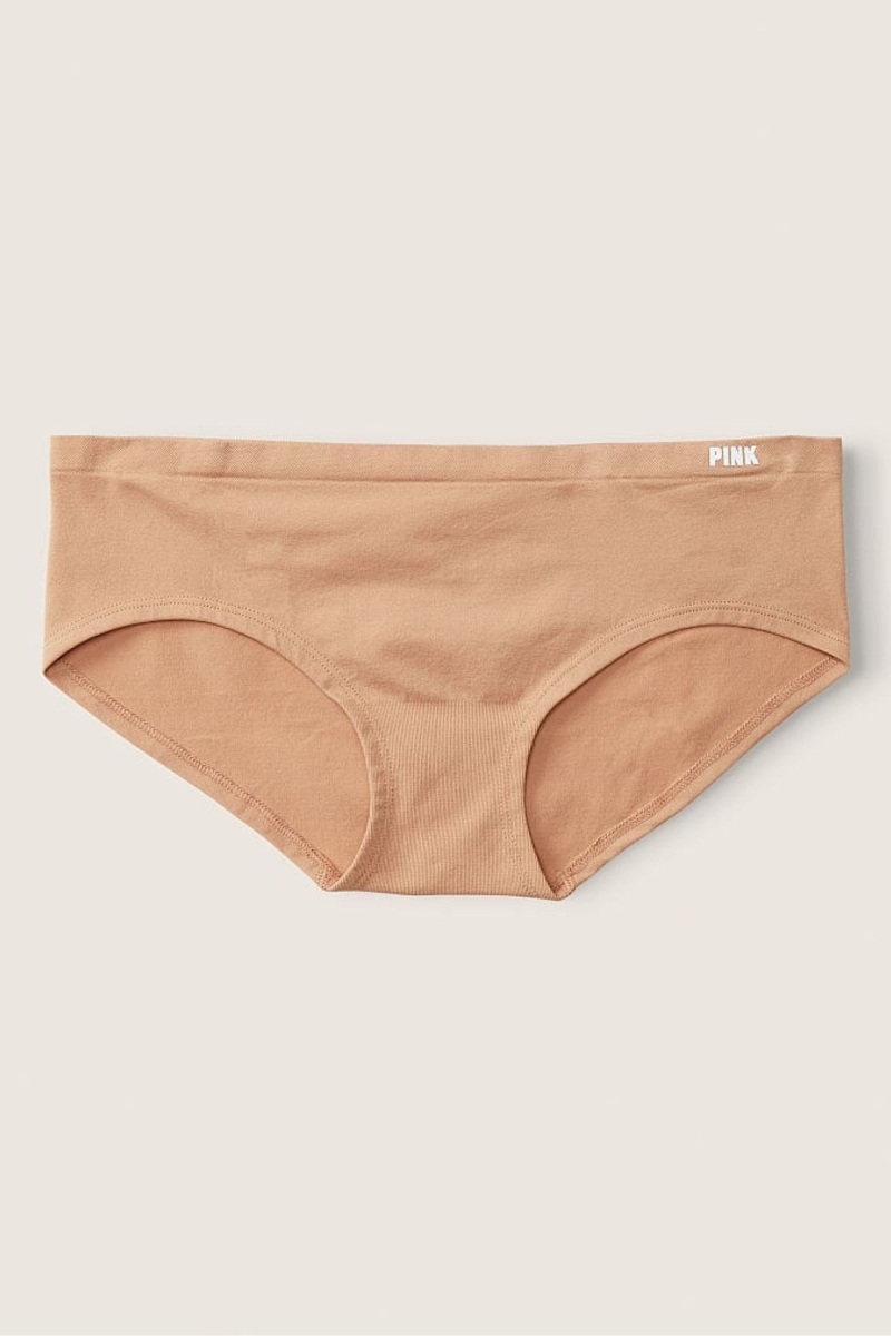 Victoria\'s Secret Seamless Hipster Panties Mocha Latte Nude | 176893BNF