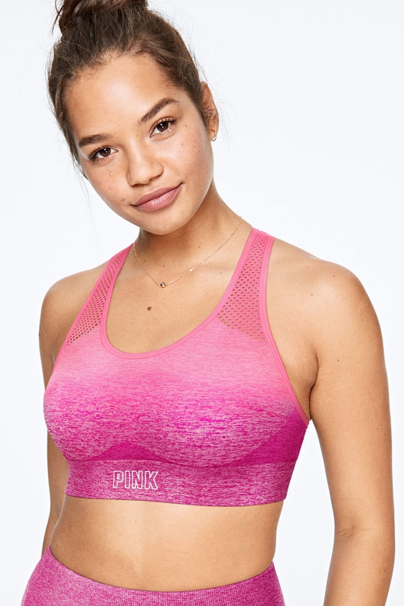 Victoria\'s Secret Seamless Lightly Forro Sports Bra Beach Orchid Wave Tie Dye | 036975LGC