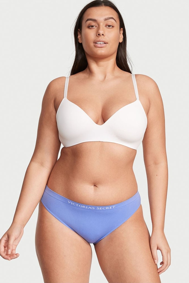 Victoria\'s Secret Seamless Seamless Bikini Panties Moradas | 067125SRV