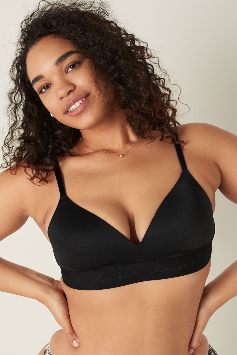 Victoria\'s Secret Seamless Seamless Lightly Forro Low Impact Racerback Sports Bra Negras | 538027FSL