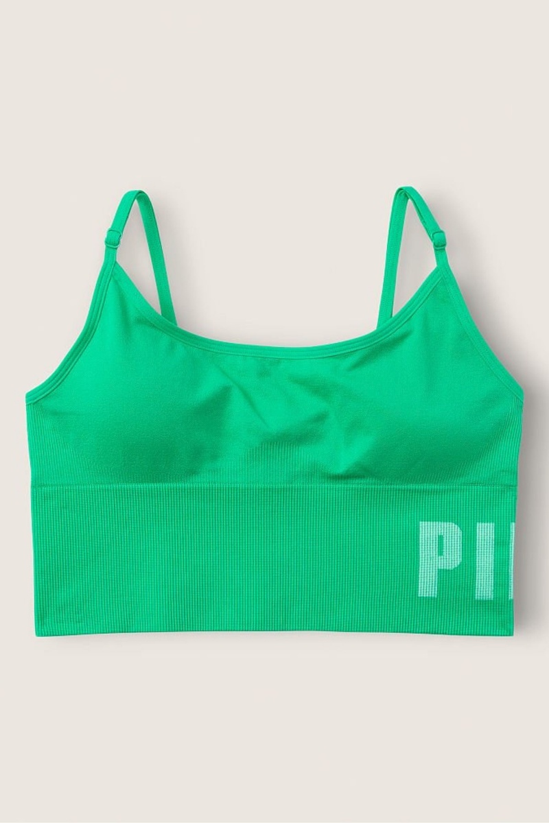 Victoria's Secret Seamless Seamless Lightly Forro Low Impact Sports Bra Verde | 790436FJN