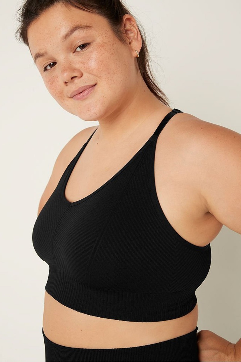 Victoria's Secret Seamless Seamless Lightly Forro Low Impact Sports Bra Negras | 820413FGI