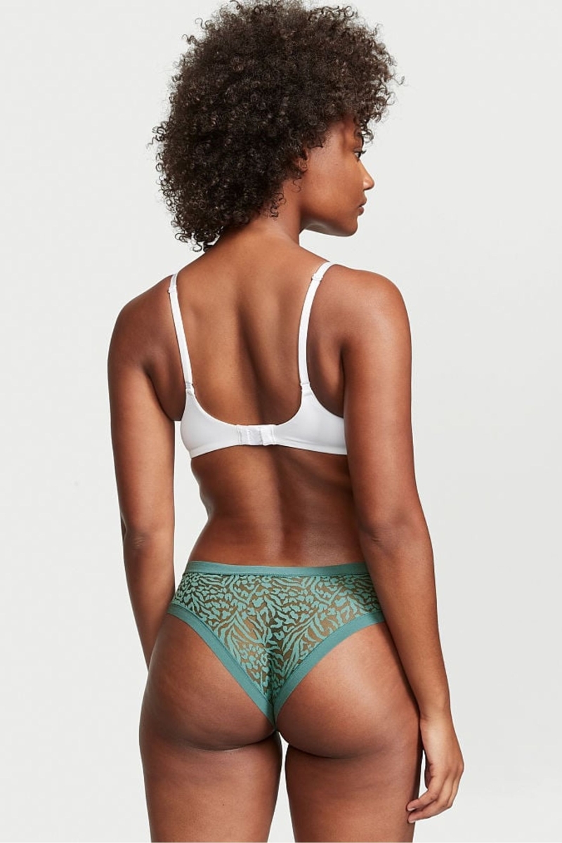 Victoria's Secret Sexy Illusions by Mesh No Show Cheeky Panties Negras | 750423PAG