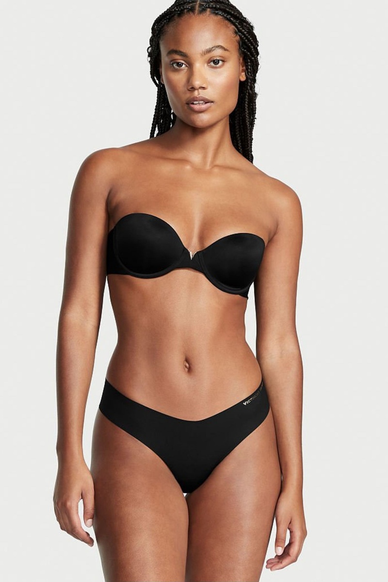 Victoria\'s Secret Sexy Illusions by Smooth Lightly Forro Multiway Strapless Bra Negras | 890624YBI