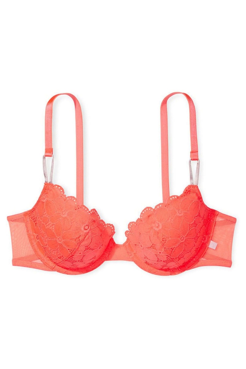 Victoria's Secret Sexy Tee Encaje Lightly Forro T-Shirt Bra Coral Naranjas | 413825WXU