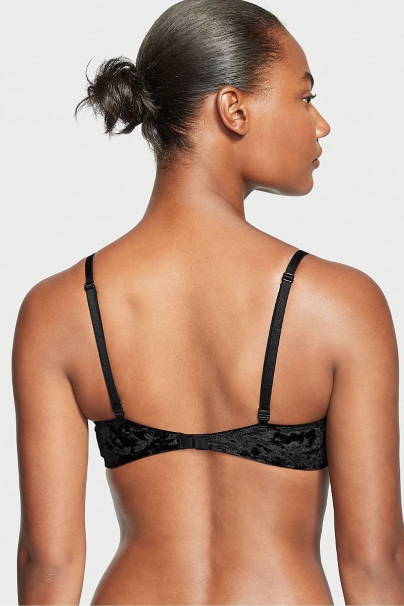 Victoria's Secret Sexy Tee Encaje Lightly Forro T-Shirt Bra Negras | 942317LJM