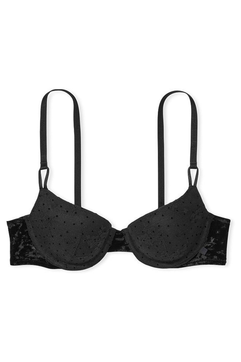 Victoria's Secret Sexy Tee Encaje Lightly Forro T-Shirt Bra Negras | 942317LJM