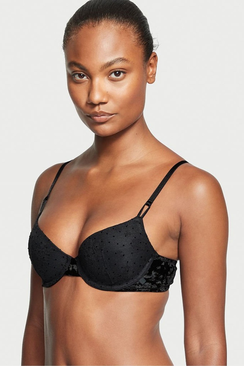 Victoria\'s Secret Sexy Tee Encaje Lightly Forro T-Shirt Bra Negras | 942317LJM