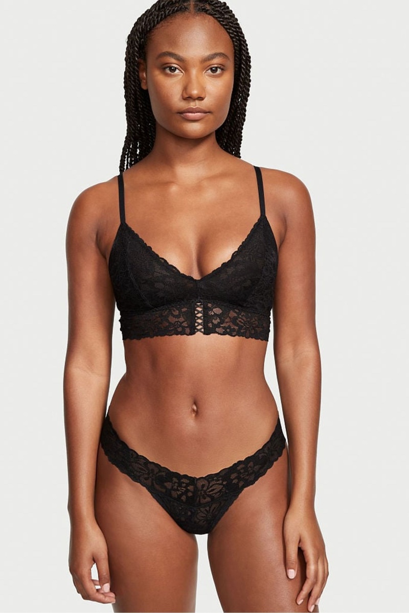 Victoria's Secret Sexy Tee Encaje Unlined Bralette Negras | 025963MTX