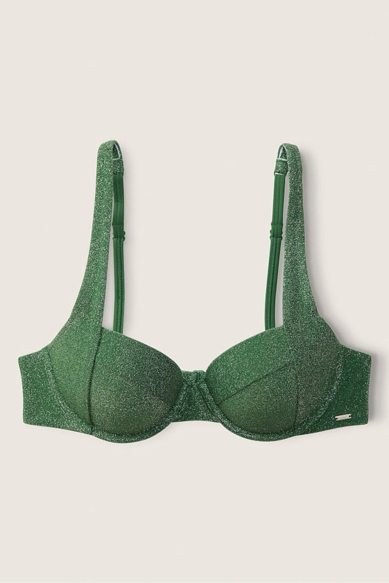 Victoria's Secret Shimmer Push Up Bikini Top Verde | 415028CVG