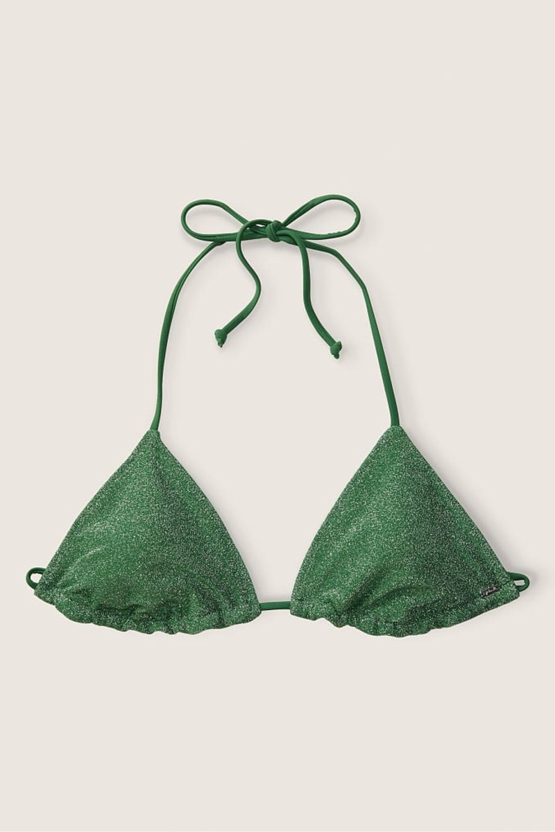 Victoria's Secret Shimmer Push Up Bikini Top Verde | 583472BJX