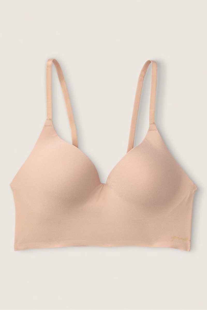 Victoria\'s Secret Smooth Non Wired Push Up Bralette Beige | 026135HWP