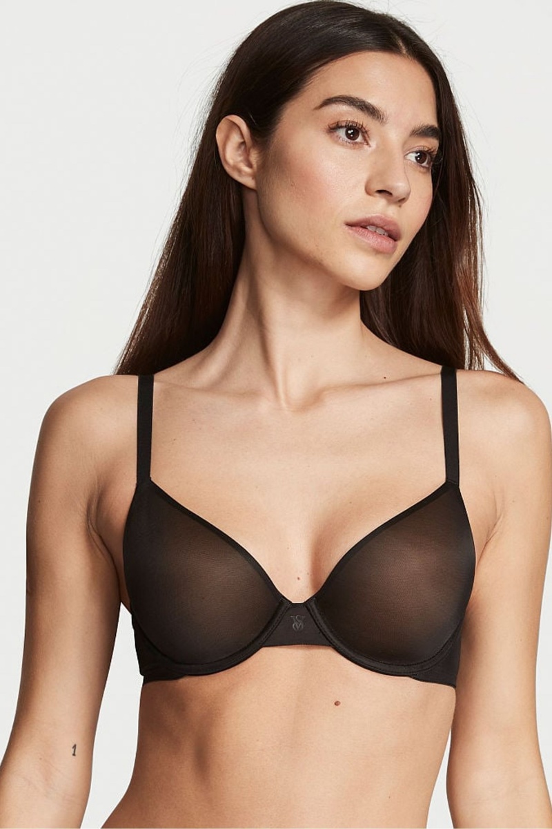 Victoria\'s Secret Smooth Push Up Bra Negras | 146859TKM