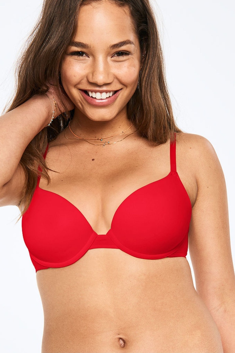 Victoria\'s Secret Smooth Push Up T-Shirt Bra Moradas | 032645ZQT