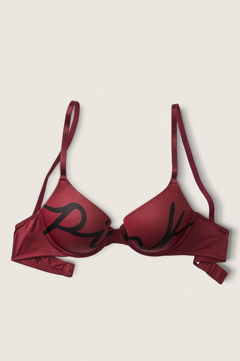 Victoria\'s Secret Smooth Push Up T-Shirt Bra Moradas | 431286QKJ