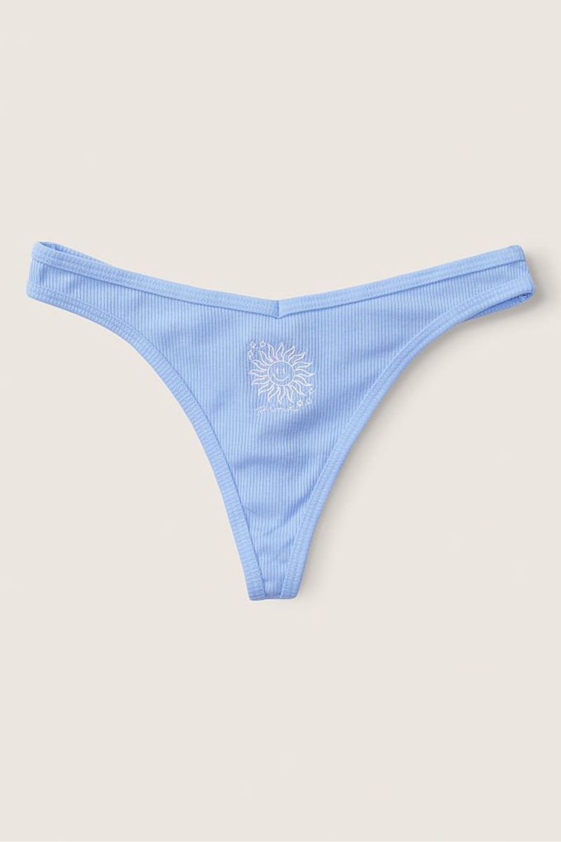 Victoria\'s Secret Stretch Algodon Algodon Tanga Panties Rosas | 195863TOU